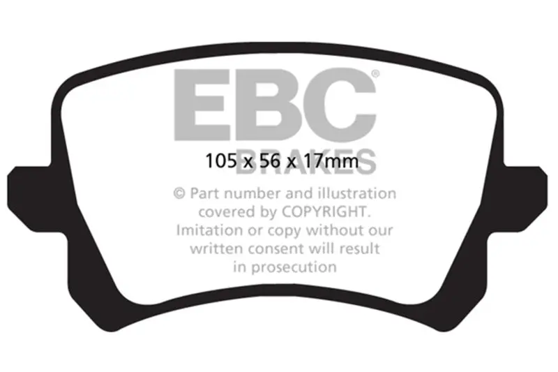 Ebc 15+ Audi Q3 2.0 Turbo Greenstuff Rear Brake Pads 1