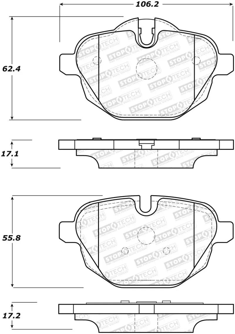Stoptech Street Brake Pads - Rear 1