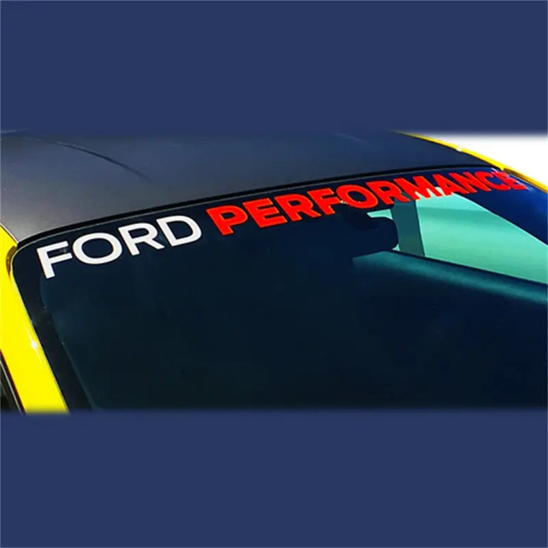 Ford Performance 2015-2017 Mustang Windshield Banner Ford Performance - White / Red 1