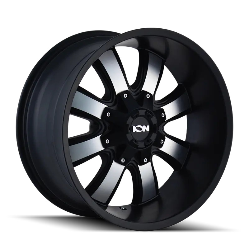 Ion Type 189 20X10 / 8X165.1 Bp / -19Mm Offset / 130.8Mm Hub Satin Black/Machined Face Wheel 1