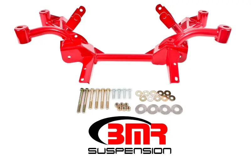 Bmr 82-82 3Rd Gen F-Body K-Member W/ Ls1 Motor Mounts And Pinto Rack Mounts - Red 1