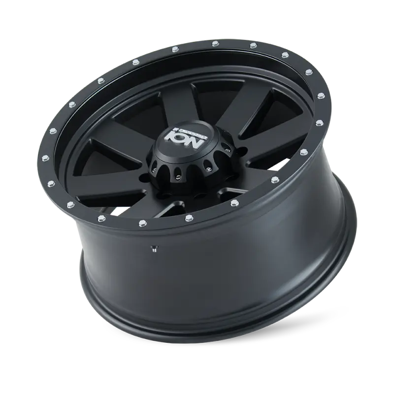 Ion Type 134 17X8.5 / 6X139.7 Bp / 6Mm Offset / 106Mm Hub Matte Gunmetal/Black Beadlock Wheel 1