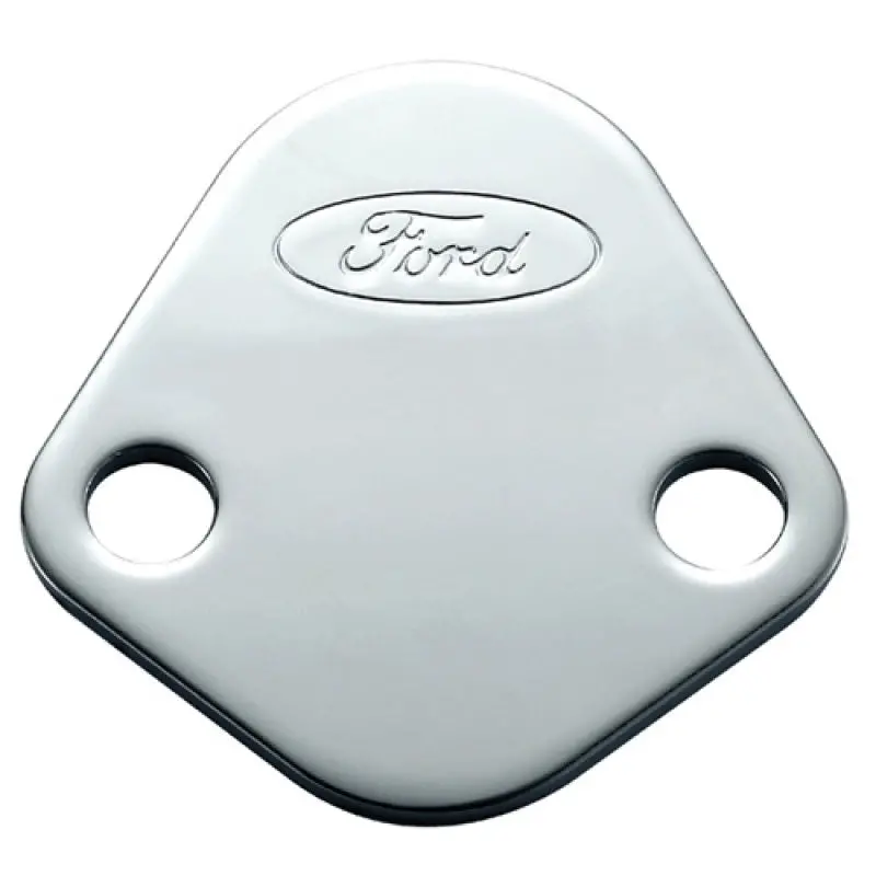 Ford Racing Ford Logo Fuel Pump Blockoff Plate - Chrome 1