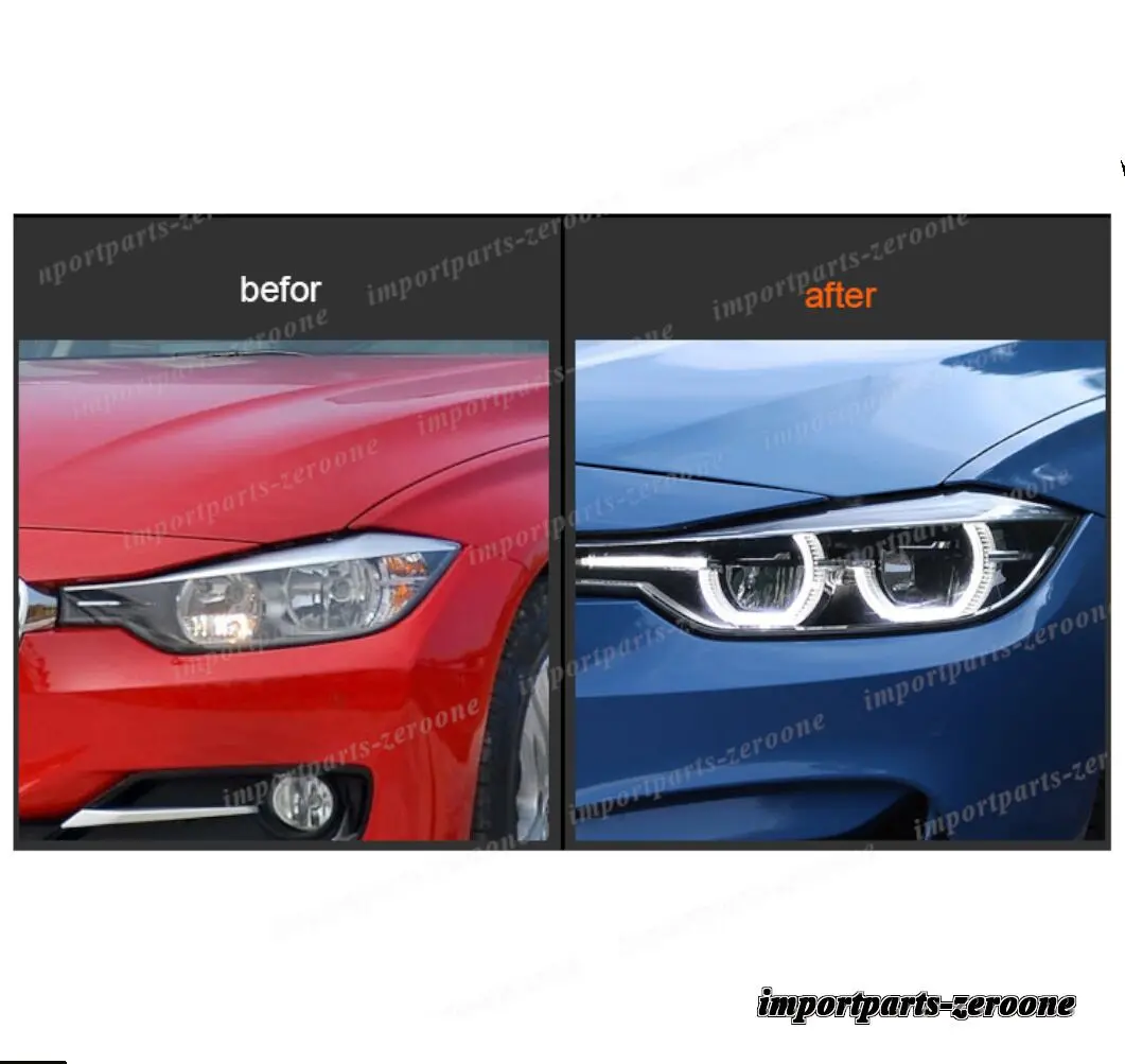 Bmw　3シリーズ　F30　F35　320I　グレードアップledヘッドライト　左右セット　ハロゲン  -Frd-1188 1
