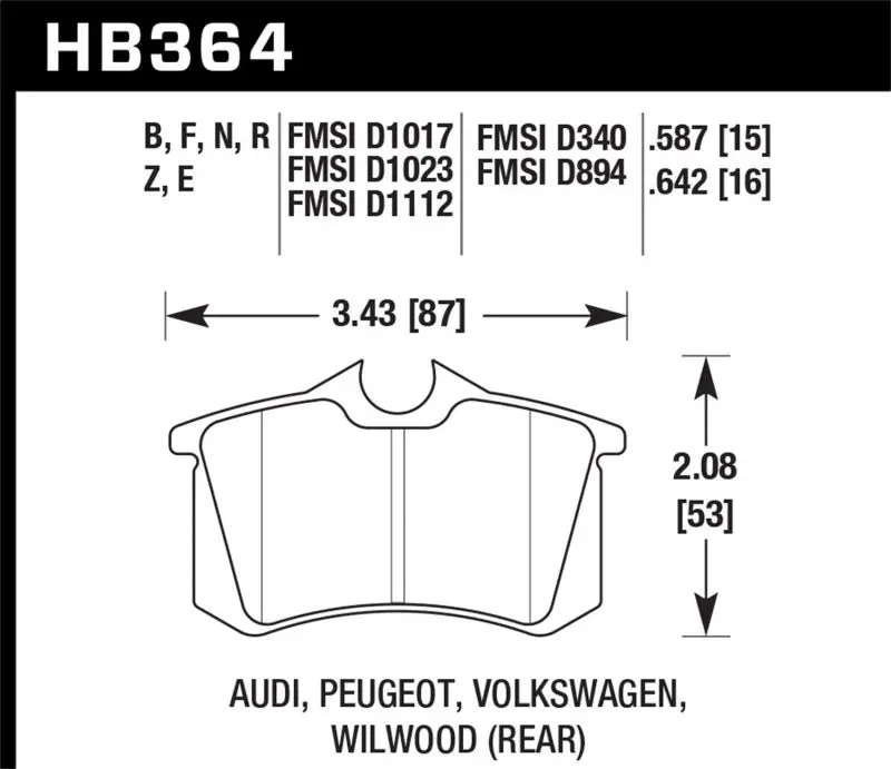 Hawk Hp+ Street Brake Pads 1