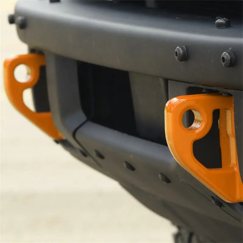Ford Racing 2021+ Bronco Front Bumper Tow Hooks - Orange (Pair) 1