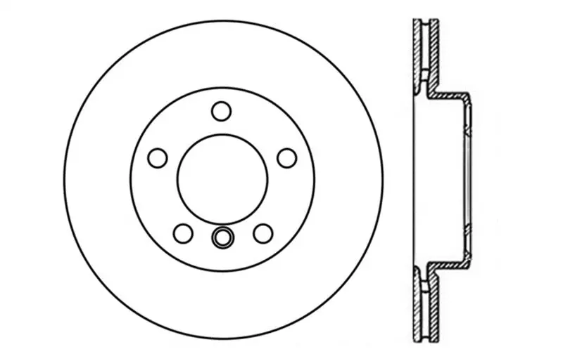 Stoptech 9/07-09 Bmw 328 Slotted & Drilled Right Front Rotor 1