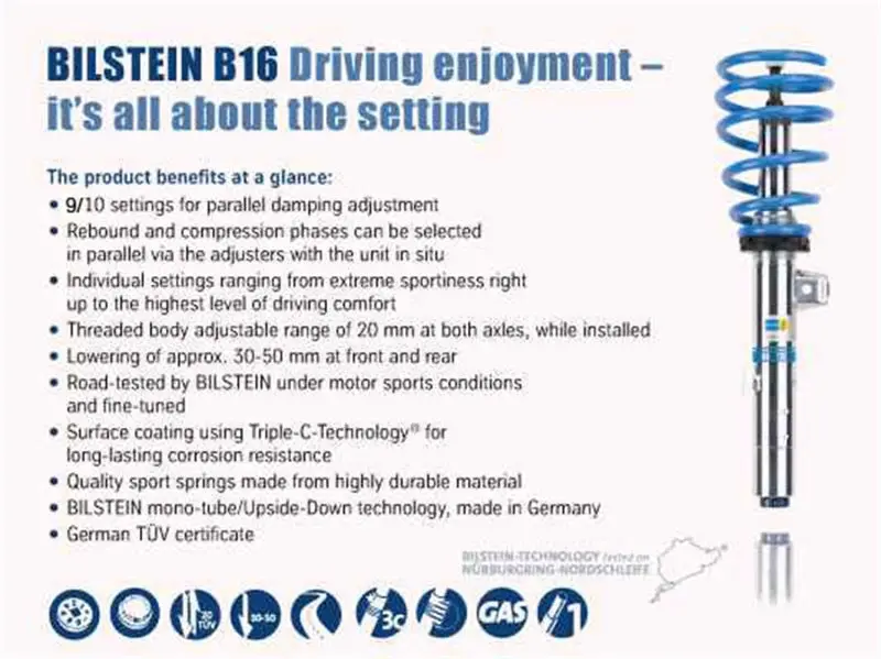 Bilstein B16 2008 Porsche 911 Gt2 Front And Rear Suspension Kit 1