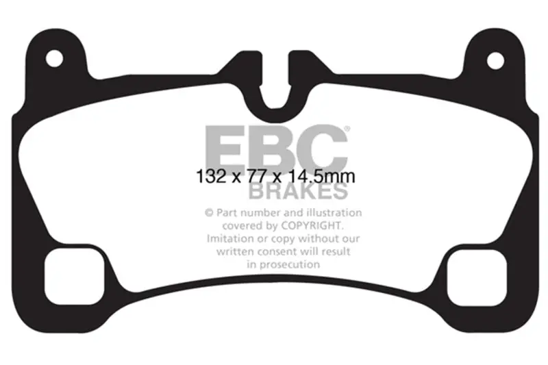 Ebc 08 Porsche Cayenne 4.8 Turbo Extra Duty Rear Brake Pads 1
