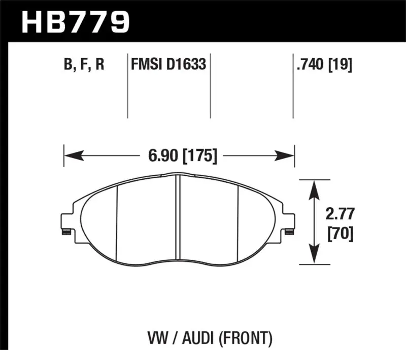 Hawk 2016 Audi S3 Dtc-30 Front Brake Pads 1