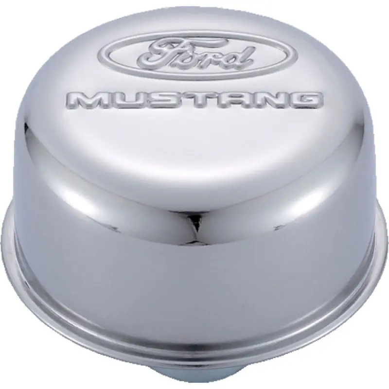 Ford Racing Chrome Breather Cap W/ Ford Mustang Logo 1