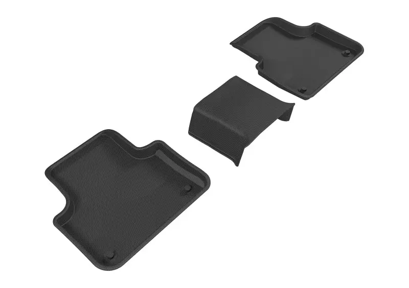 3D Maxpider 2017-2020 Audi Q7/Q8 Kagu 2Nd Row Floormats - Black 1