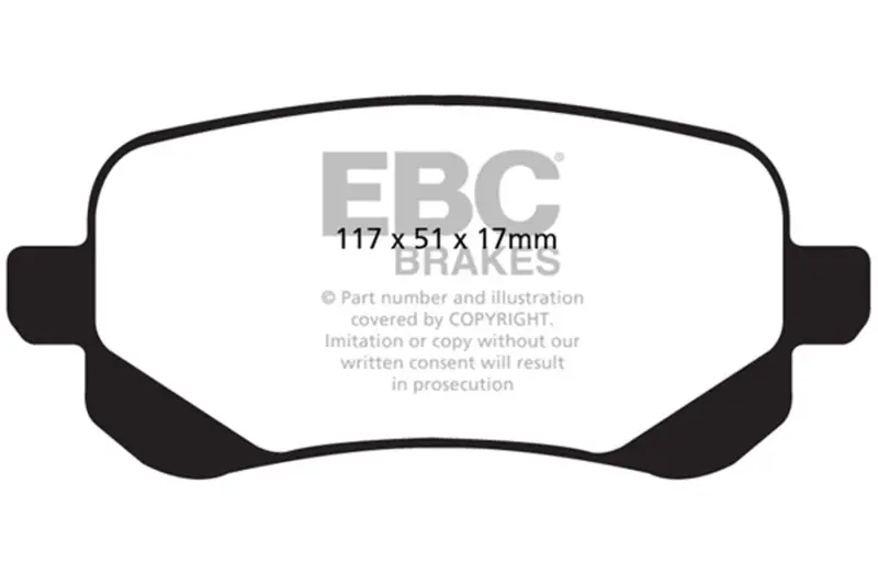 Ebc 08-11 Chrysler Town & Country 3.3 Ultimax2 Rear Brake Pads 1