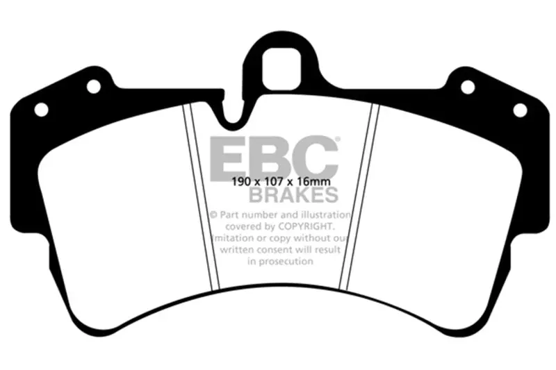 Ebc 11-15 Audi Q7 3.0 Supercharged Extra Duty Front Brake Pads 1