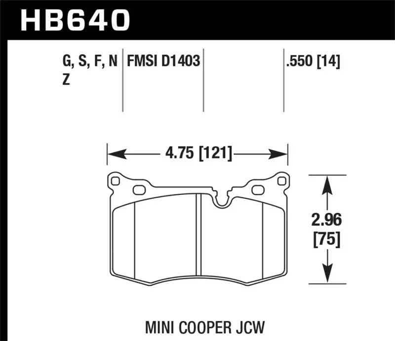 Hawk 09-15 Mini Cooper John Cooper Works Dtc-60 Race Front Brake Pads 1
