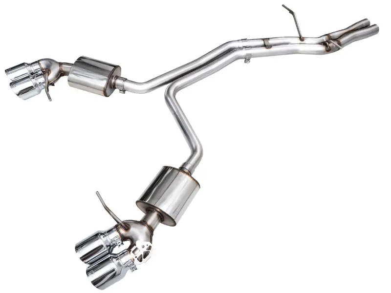 Awe Tuning 19-21 Porsche Macan 3.0T/2.9Tt Touring Edition Catback Exhaust W/ Chrome Silver Tips 1