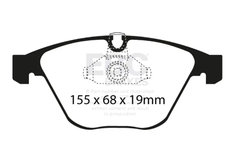 Ebc 11-12 Bmw 1M Coupe 3.0 Twin Turbo Greenstuff Front Brake Pads 1