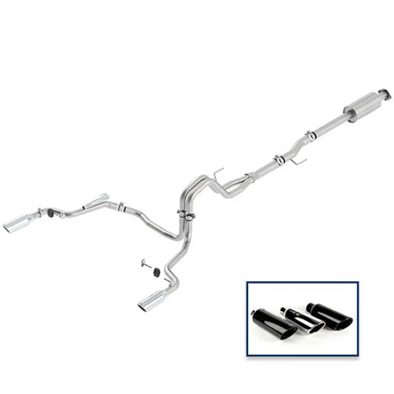 Ford Racing 15-18 F-150 5.0L Cat-Back Extreme Exhaust System Rear Exit W/ Chrome Tips 1