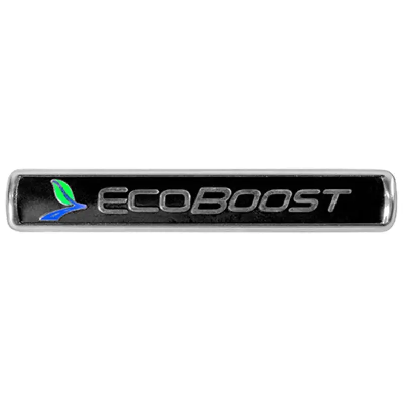Ford Racing Black/Silver Ecoboost Emblem 3-1/2In X 9/16In - Set Of 2 1