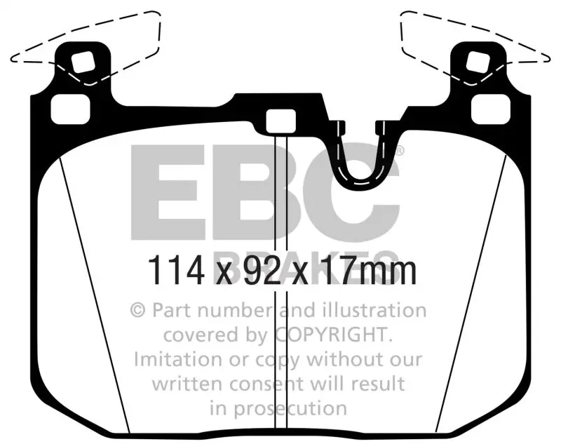 Ebc 16-18 Bmw M2 3.0L Turbo Redstuff Front Brake Pads 2