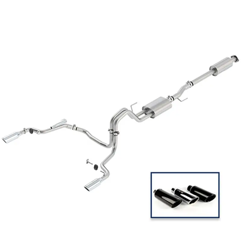 Ford Racing 15-18 F-150 5.0L Cat-Back Sport Exhaust System - Rear Exit Chrome Tips 1