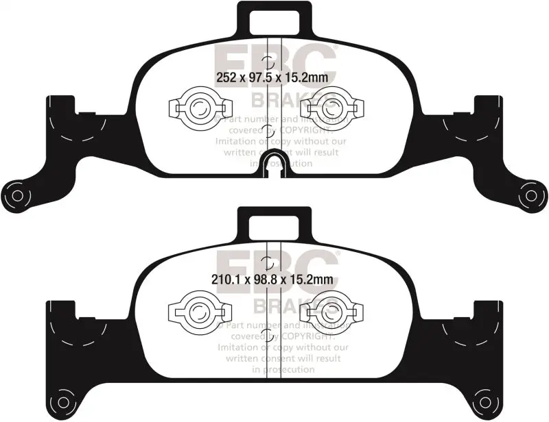 Ebc 2018+ Audi A4 Allroad Quattro 2.0L Turbo Yellowstuff Front Brake Pads 2