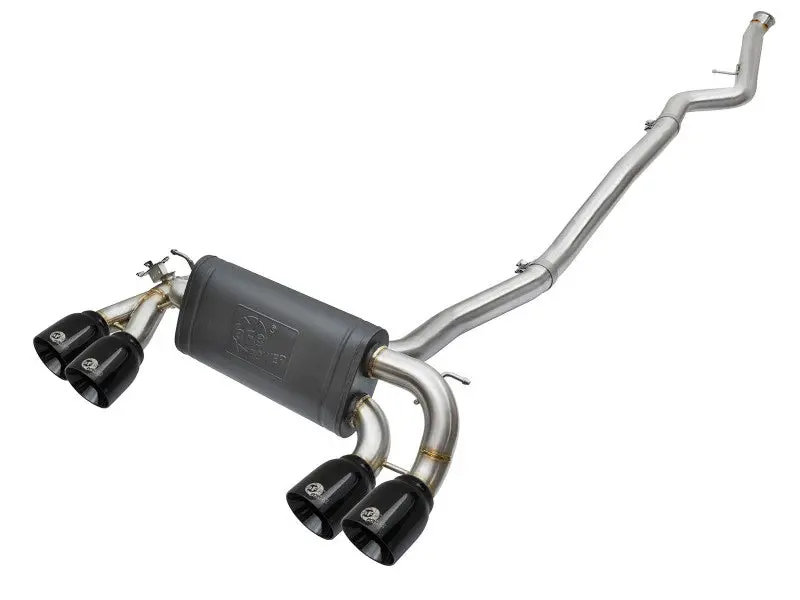 Afe 16-18 Bmw M2 L6-3.0L Mach Force-Xp 3In To 2.5In 304 Ss Cat-Back Exhaust System-Quad Black Tips 1