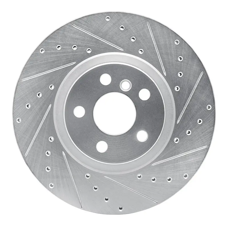 R1 15-25 Bmw X1 (Usa/Canada) Front Right Drilled & Slotted Silver Brake Rotor 1