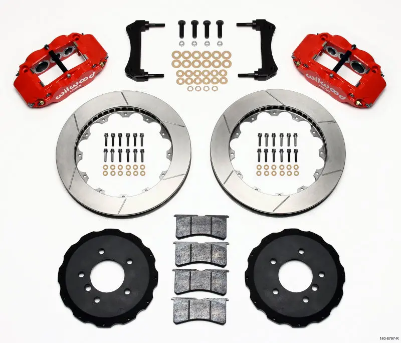 Wilwood Narrow Superlite 6R Front Hat Kit 13.06In Red E36 Bmw M3 1