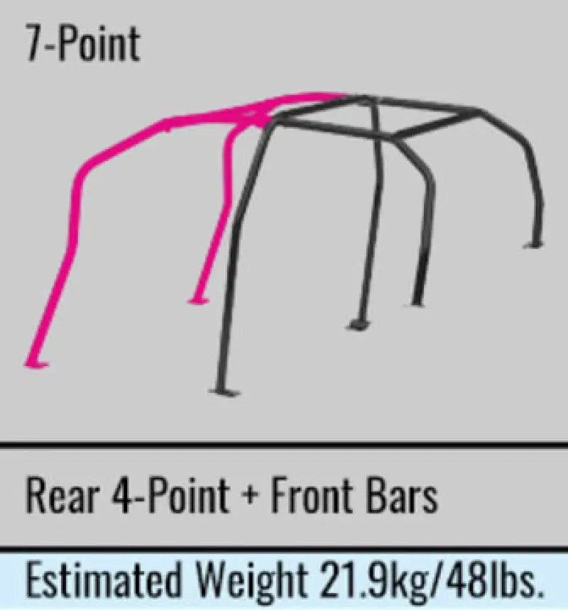 Cusco Chromoly Roll Cage 7 Point 4 Passenger Escape Dash 05-11 Honda Civic Type R 1