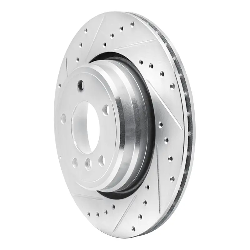 R1 95-03 Bmw Z8 Rear Left Drilled & Slotted Silver Brake Rotor 2