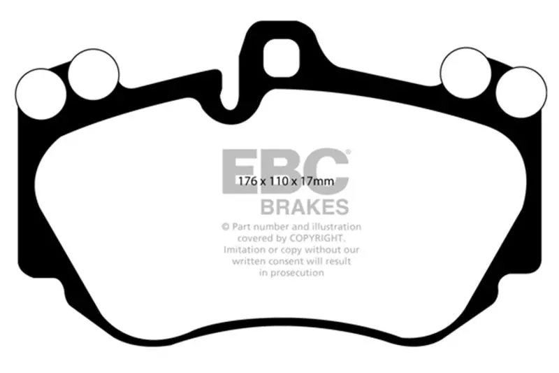 Ebc 05-07 Porsche Cayenne 4.5 (380Mm Rotors) Extra Duty Front Brake Pads 1