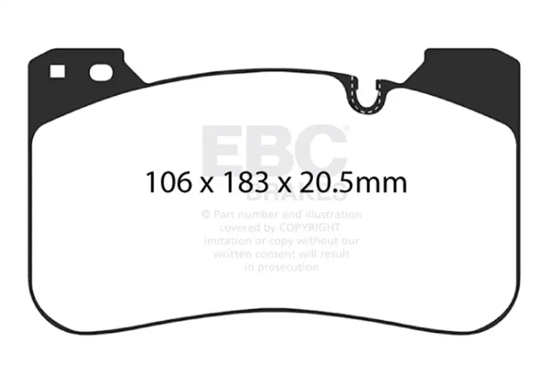 Ebc 2018+ Bmw M5 4.4Tt (F90) Yellowstuff Front Brake Pads 2