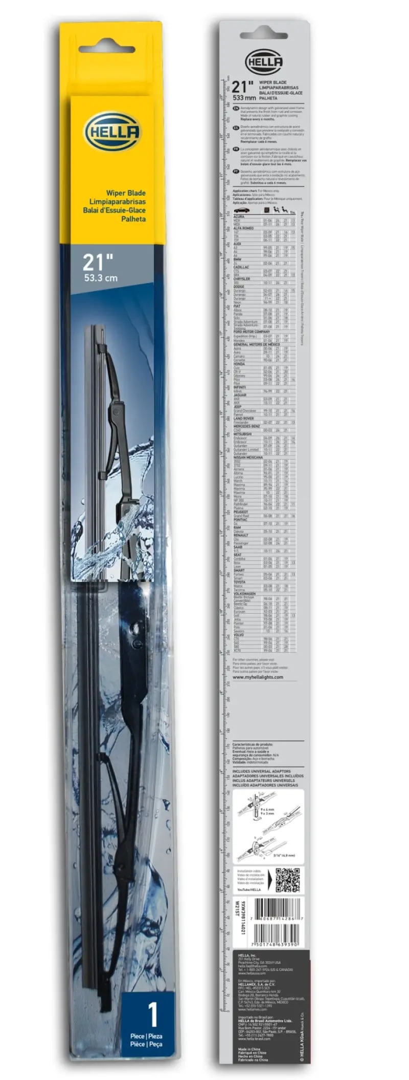 Hella Standard Wiper Blade 21In - Single 1