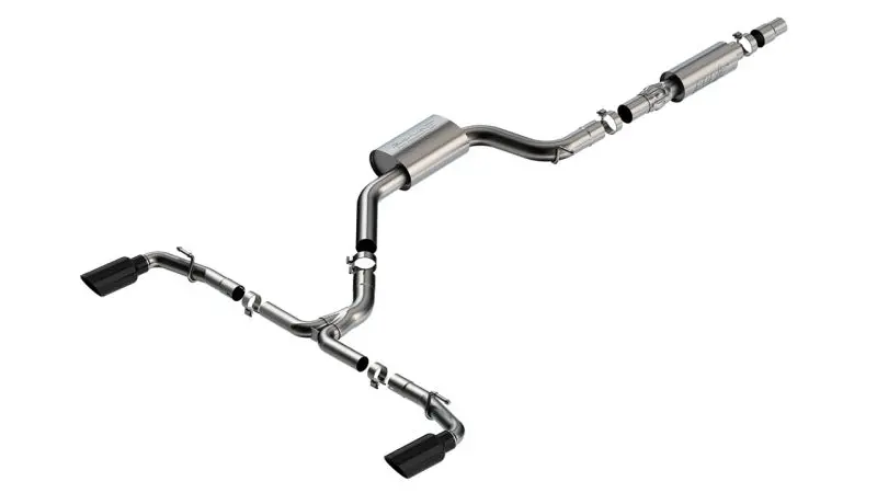 Borla 22-23 Volkswagen Golf Gti 2.0L At/Mt 3Inch S-Type Cat-Back Exhaust - 4In Black Chrome Tips 1