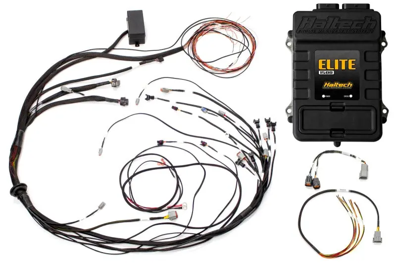 Haltech Elite 1500 Terminated Harness Ecu Kit W/ Square Ev1 Injector Connectors 1