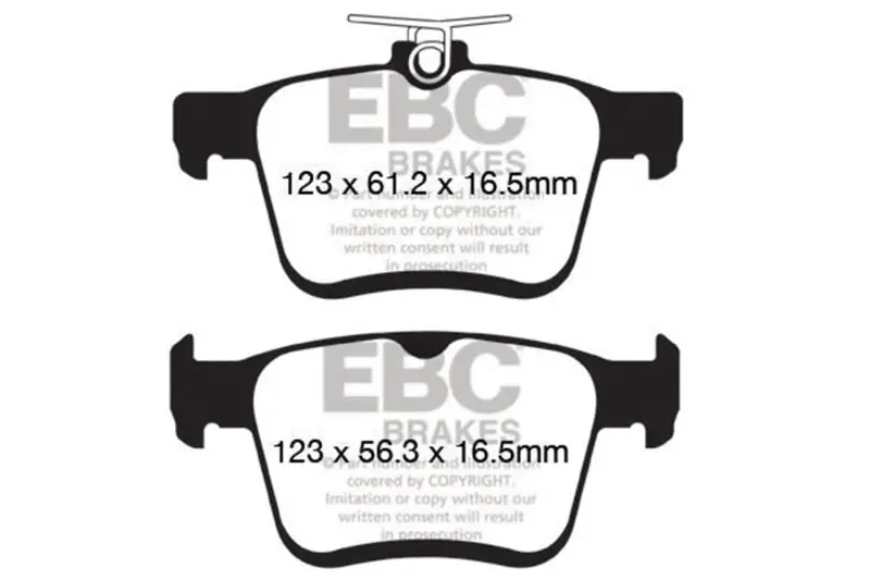 Ebc 14+ Audi A3 1.8 Turbo (W/Electronic Parking Brake) Greenstuff Rear Brake Pads 1