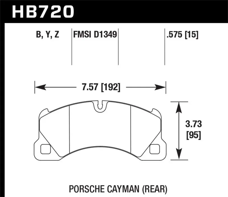 Hawk 10-16 Porsche Panamera / 08-15 Porsche Cayenne Lts Street Front Brake Pads 1