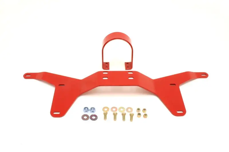 Bmr 05-14 S197 Mustang Rear Tunnel Brace W/ Rear Driveshaft Safety Loop - Red 1