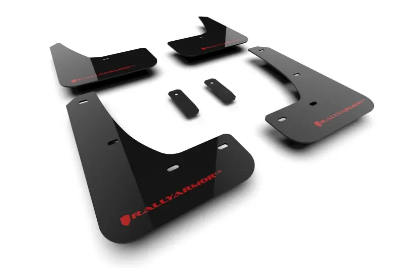 Rally Armor 24-26 Tesla Model 3 Highland Black Ur Mud Flap Red Logo 1