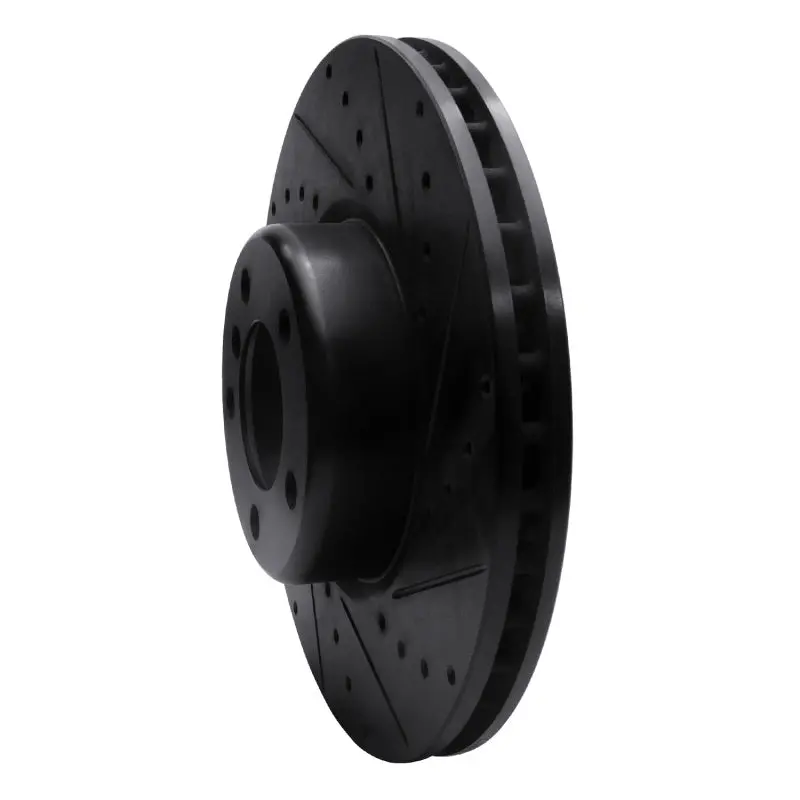 R1 12-21 Bmw 440I Gran Coupe Front Right Drilled & Slotted Black Brake Rotor 2