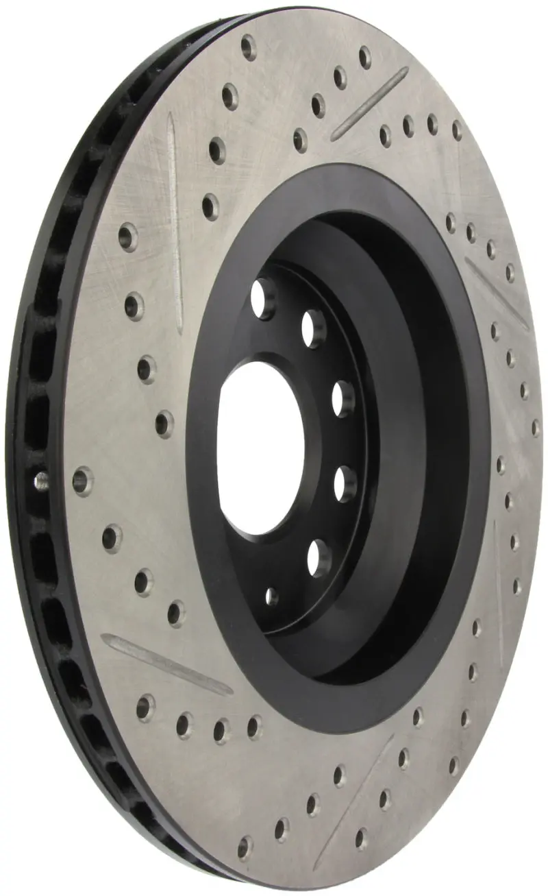 Stoptech 09 Vw Passat Cc / 06-09 Passat Slotted & Drilled Left Rear Rotor 1
