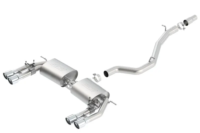 Borla 13-15 Audi S3 S-Type Dual Round Rolled Catback Exhaust 1