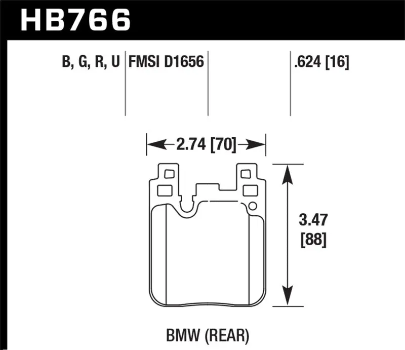 Hawk Bmw M4 Dtc-70 Race Rear Brake Pads 1