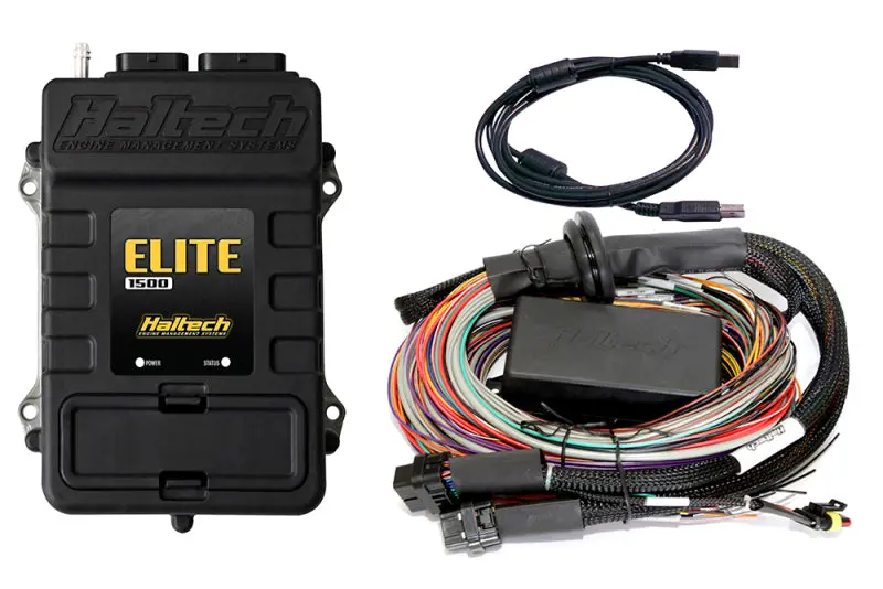 Haltech Elite 1500 16Ft Premium Universal Wire-In Harness Ecu Kit 1