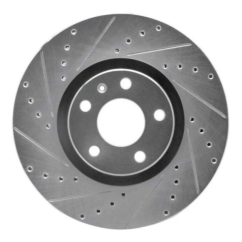 R1 05-11 Audi A6 (Usa/Canada) Front Left Drilled & Slotted Silver Brake Rotor 1