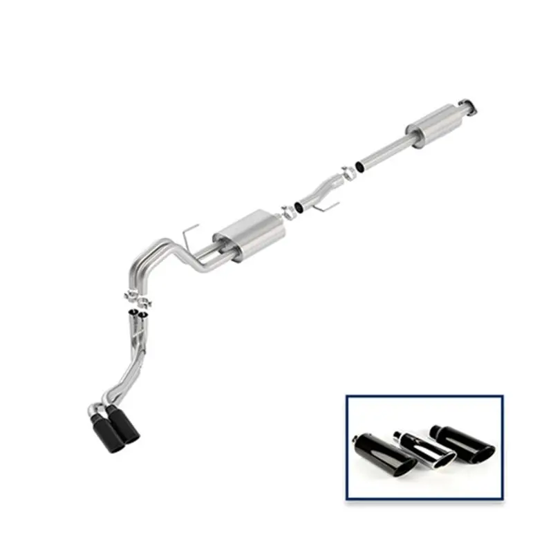 Ford Racing 15-18 F-150 5.0L Cat-Back Sport Exhaust System - Side Exit Black Chrome Tips 1