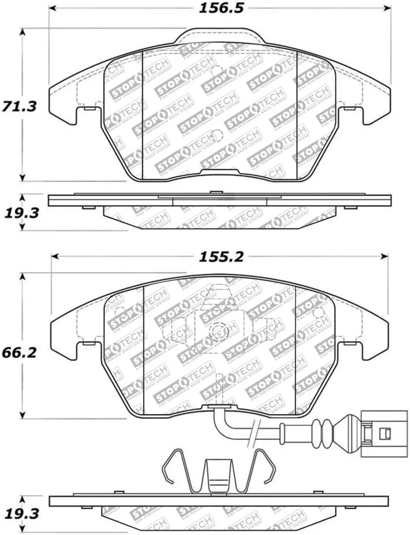 Stoptech Street Select Brake Pads - Front 1