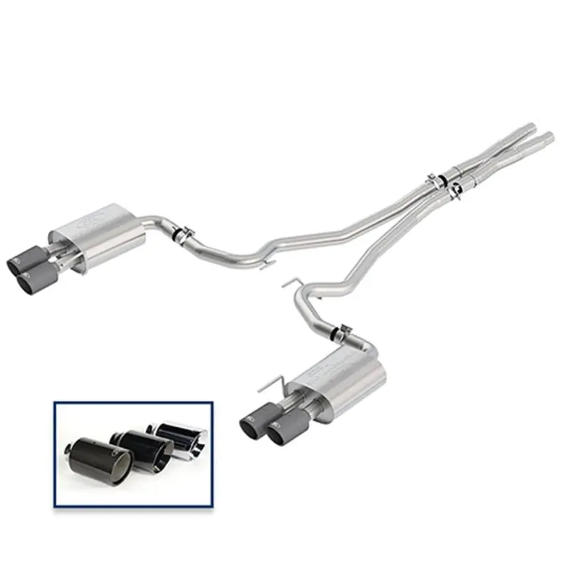 Ford Racing 2018+ Mustang Gt 5.0L Cat-Back Extreme Exhaust System W/ Quad Carbon Fiber Tips 1