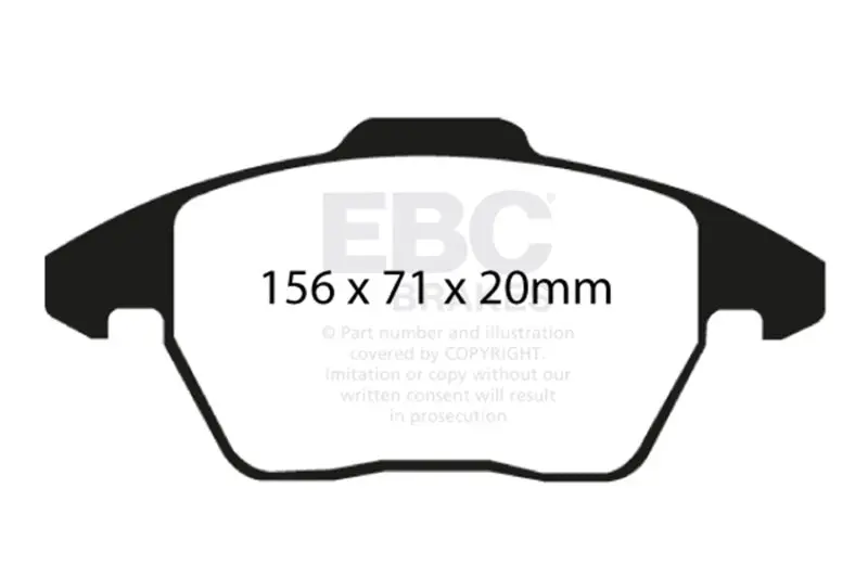 Ebc 06-13 Audi A3 2.0 Turbo (Girling Rear Caliper) Redstuff Front Brake Pads 1